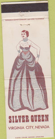 Matchbook Cover - Silver Queen Virginia City NV girlie