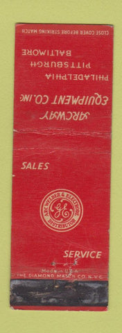 Matchbook Cover - Arcway Equipment Philadelphia Pittsburgh PA GE WORN
