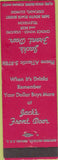 Matchbook Cover - Jack's Front Door Chicago IL