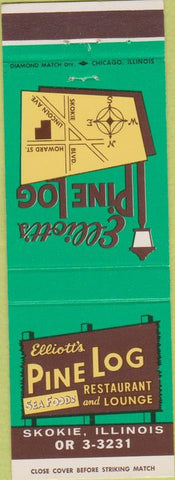 Matchbook Cover - Elliott's Pine Lodge Skokie IL