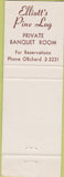 Matchbook Cover - Elliott's Pine Lodge Skokie IL