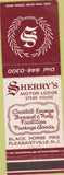 Matchbook Cover - Sherry's Motor Lodge Pleasantville NJ