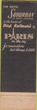 Matchbook Cover - Hotel Suburban East Orange Summit