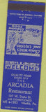 Matchbook Cover - Arcadia Restaurant Media PA