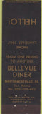 Matchbook Cover - Bellevue Diner Montgomeryville PA