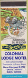 Matchbook Cover - Colonial Lodge Motel Elgin IL hillbilly