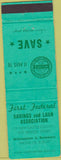 Matchbook Cover - First Federal Savings Wilmington DE