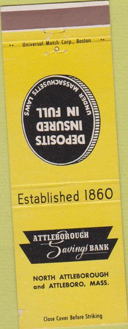 Matchbook Cover - Attleborough Savings Bank MA