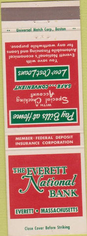 Matchbook Cover - Everett National Bank MA