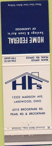 Matchbook Cover - Home Federal Savings Loan Lakewood OH