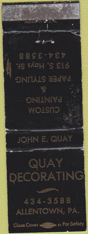 Matchbook Cover - Quay Decorating painting Allentown PA WEAR