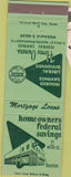 Matchbook Cover - Home Owners Federal Savings Boston MA