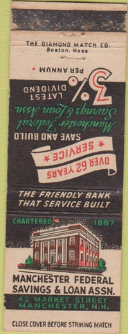 Matchbook Cover - Manchester Federal Savings Loan NH