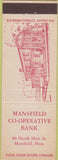 Matchbook Cover - Mansfield Co-Op Bank Mansfield MA