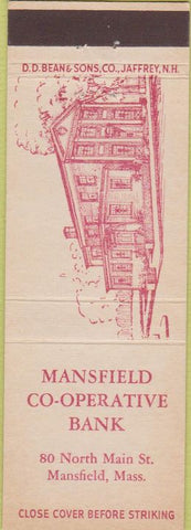 Matchbook Cover - Mansfield Co-Op Bank Mansfield MA