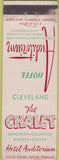 Matchbook Cover - Hotel Auditorium Cleveland OH