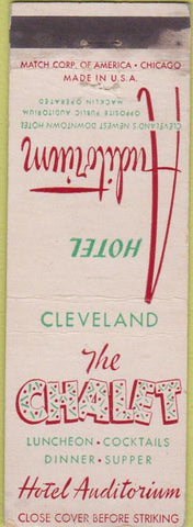 Matchbook Cover - Hotel Auditorium Cleveland OH
