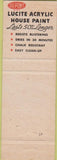 Matchbook Cover - Lucite Acrylic House Paint Sacramento CA Du Pont