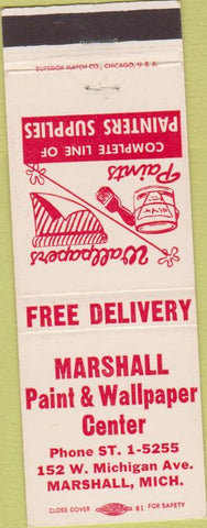 Matchbook Cover - Marshall Paint Wallpaper Marshall MI