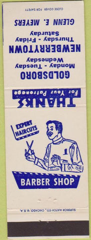 Matchbook Cover - Goldsboro Newberrytown Barber Shop