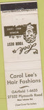 Matchbook Cover - Carol Lee's Hair Fashions girlie