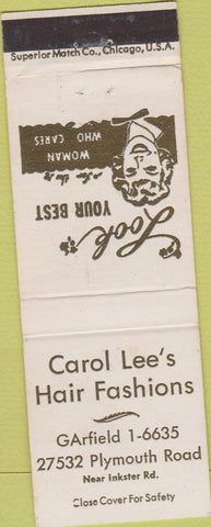 Matchbook Cover - Carol Lee's Hair Fashions girlie