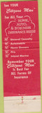 Matchbook Cover - Moore Insurance Agency Marshall MI?