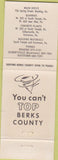 Matchbook Cover - Berks Products Reading PA concrete Kutztown