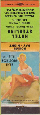 Matchbook Cover - Hotel Sterling Allentown PA pinup