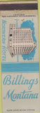 Matchbook Cover - Northern Hotel Billings MT POOR BACK
