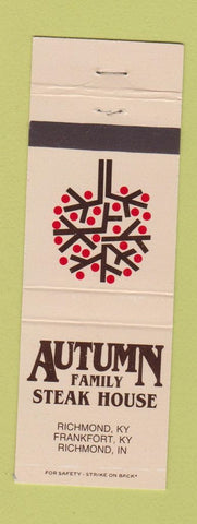 Matchbook Cover - Autumn Family Steak Hosue Richmond Frankfort KY