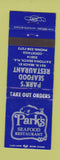 Matchbook Cover - Park's Seafood Daytona Beach FL