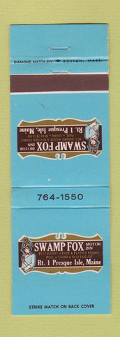 Matchbook Cover - Swamp Fox Motor Inn Presque Isle ME WEAR