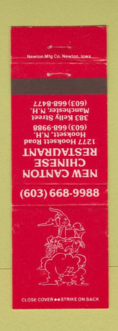 Matchbook Cover - New Canton Chinese Hooksett Manchester NH WEAR