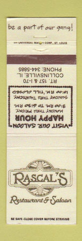 Matchbook Cover - Rascal's Restaurant Collinsville IL