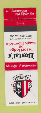 Matchbook Cover - Dostal's Resort Lodge Londonderry VT