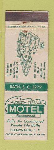 Matchbook Cover - Augusta Terrace Motel Clearwater SC WEAR