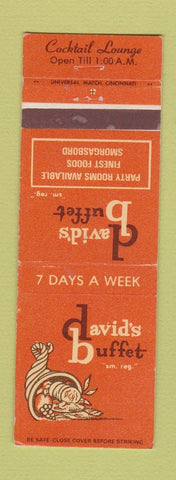 Matchbook Cover - David's Buffet Evendale OH