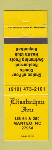 Matchbook Cover - Elizabethan Inn Manteo NC