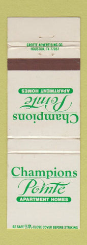Matchbook Cover - Champions Pointe Apartment Homes WEAR