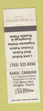 Matchbook Cover - Kabul Caravan Arlington VA Afghan Restaurant WEAR