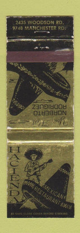 Matchbook Cover - Hacienda Mexican Restaurant Overland MO WEAR