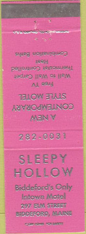 Matchbook Cover - Sleepy Hollow Motel Biddeford Me