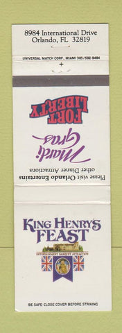 Matchbook Cover - King Henry's Feast Orlando FL
