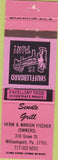 Matchbook Cover - Senate Grill Williamsport PA shuffleboard