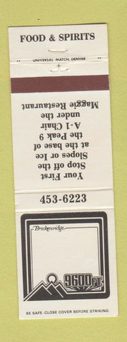 Matchbook Cover - Breckenridge Food Spirits Colorado