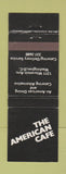 Matchbook Cover - American Cafe Washington DC