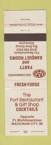 Matchbook Cover - Fort Restaurant Mackinaw City MI WEAR