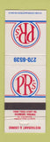 Matchbook Cover - PR's Restaurant Richmond VA