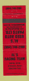 Matchbook Cover - Al's Racing Team Used Parts Mechanicsville VA
